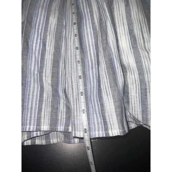 LULUS Vacay Babe‎ Grey Stripe Halter Maxi Dress New with Tags Large - Picture 9 of 11